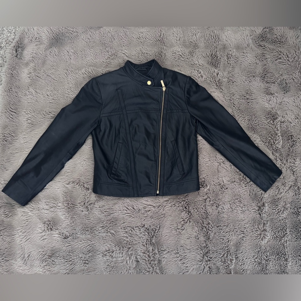 MICHAEL KORS-Cropped leather Jacket
